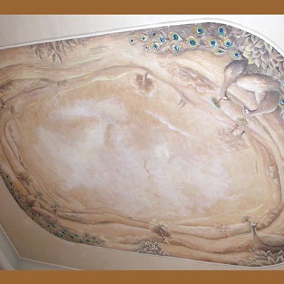 soffitto dipinto casa privata centro storico Verona